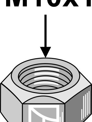 Self-locking nut - M10x1