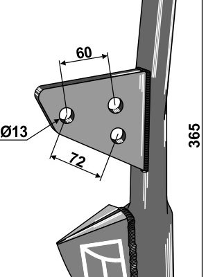Seed tube - back
