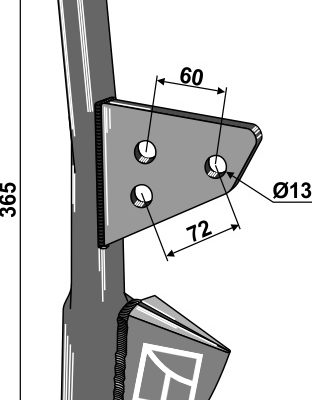 Seed tube - front