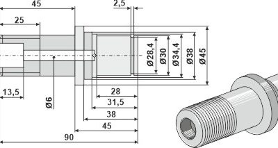 Axle end