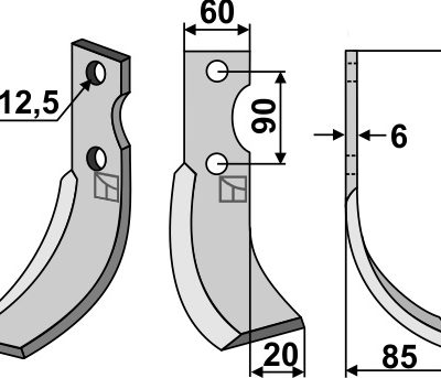 Blade 272x60mm, right