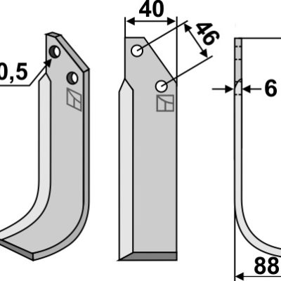 Blade 172x40mm, right