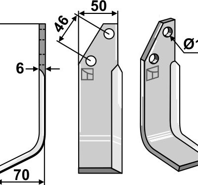 Blade 195x50mm, left