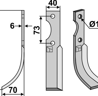 Blade 220x40mm, left