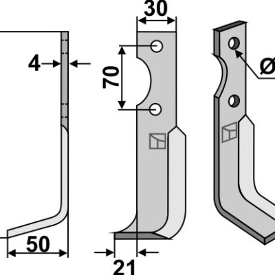 Blade 195x30mm, left