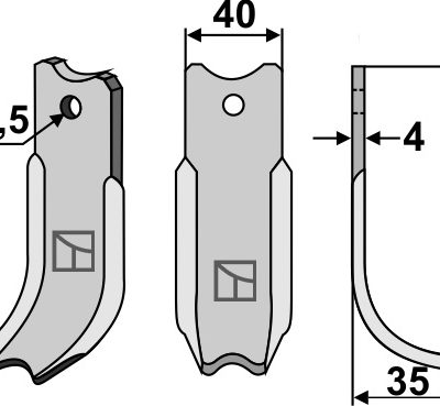 Hacking knife 116x40mm