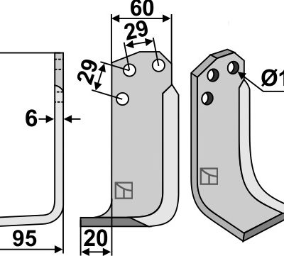 Blade 170x60mm, left