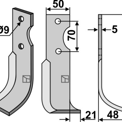 Blade 215x50mm, right