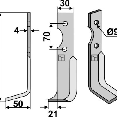Blade 205x30mm, left