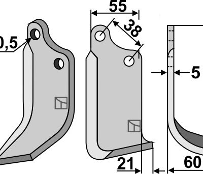 Blade 155x55mm, right