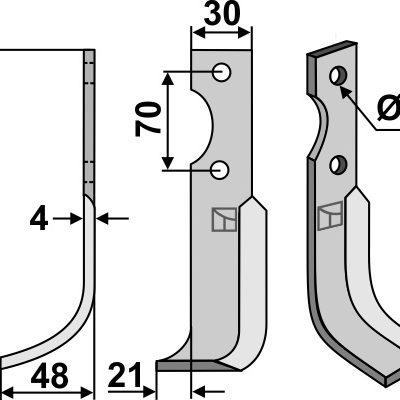 Blade 198x30mm, left