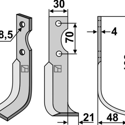 Blade 198x30mm, right
