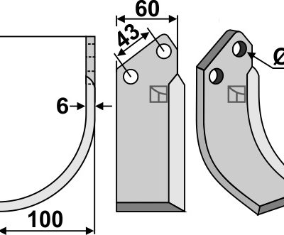 Blade 185x60mm, left
