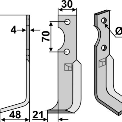 Blade 215x30mm, left