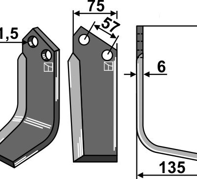 Blade 182x75mm, right