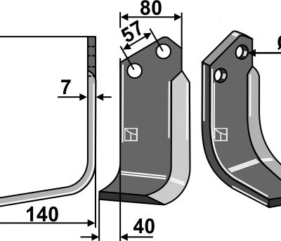 Blade 180x80mm, left