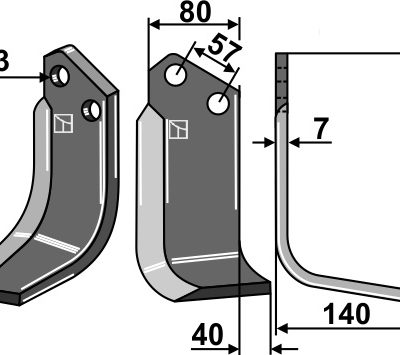 Blade 180x80mm, right