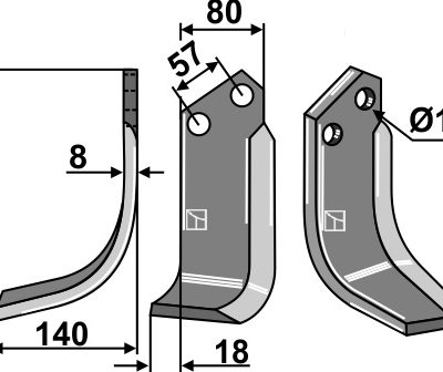 Blade 190x80mm, left