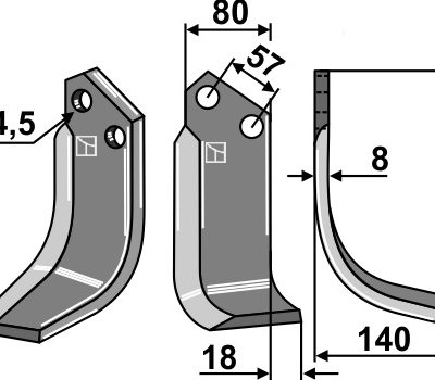 Blade 190x80mm, right