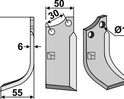 Blade 138x50mm, left