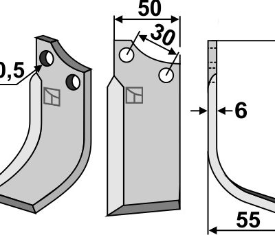 Blade 138x50mm, right