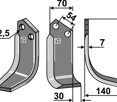 Blade 193x70mm, right