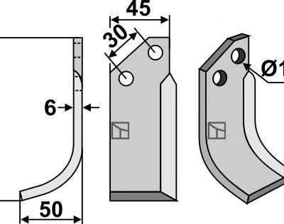 Blade 130x45mm, left