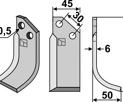 Blade 130x45mm, right