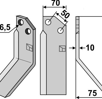 Blade 220x70mm, right