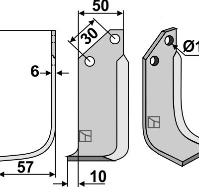 Blade 151x50mm, left