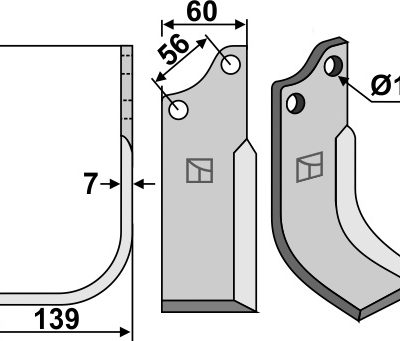 Blade 238x60mm, left