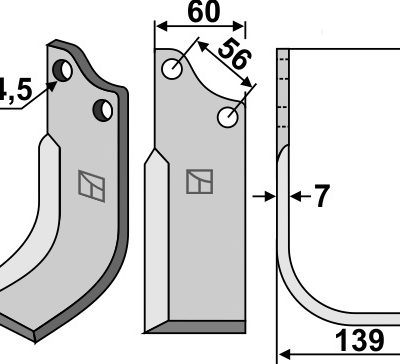 Blade 238x60mm, right