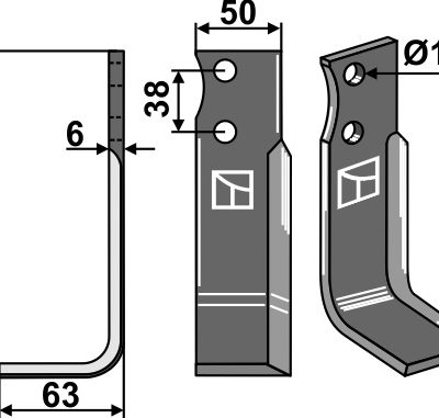 Blade 188x50mm, left