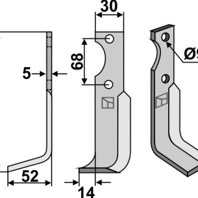 Blade 174x30mm, left
