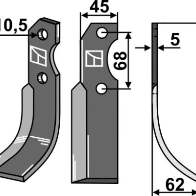 Blade 225x45mm, right