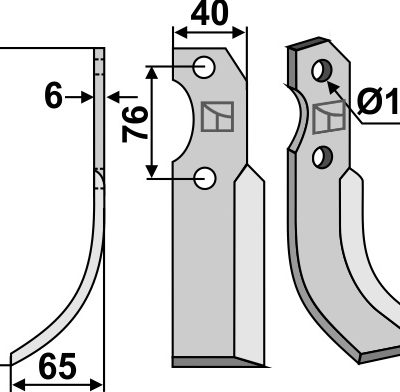 Blade 220x40mm, left