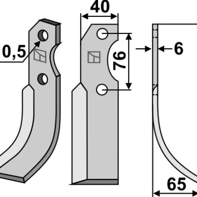 Blade 220x40mm, right