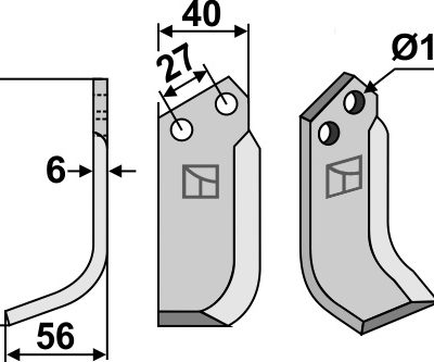 Blade 115x40mm, left