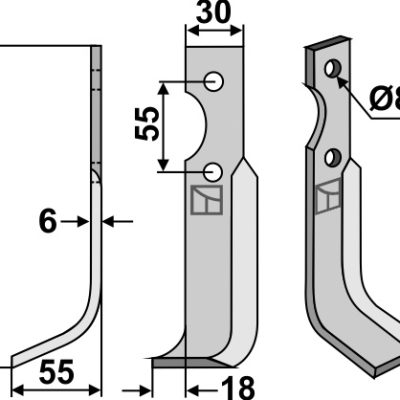 Blade 193x30mm, left