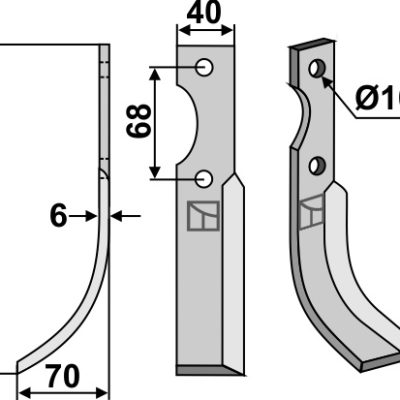 Blade 217x40mm, left