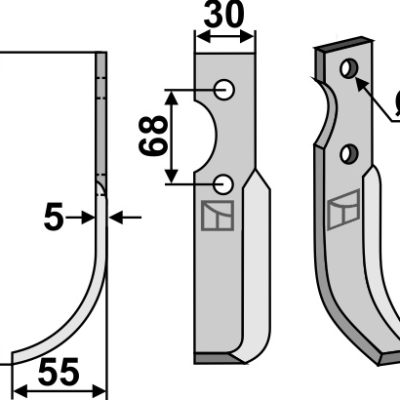 Blade 164x30mm, left
