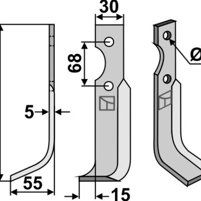 Blade 173x30mm, left