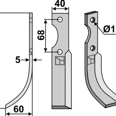 Blade 207x40mm, left