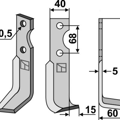 Blade 210x40mm, right