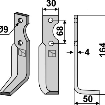 Blade 164x30mm, right