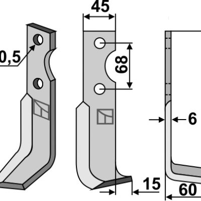 Blade 208x45mm, right