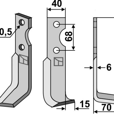 Blade 218x40mm, right
