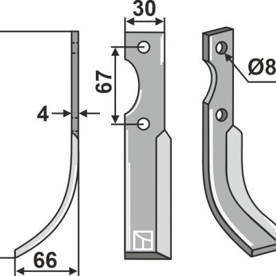 Blade 197x30mm, left