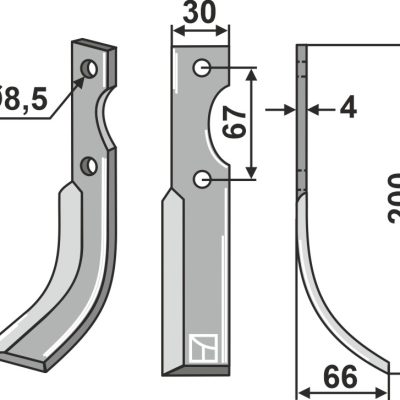 Blade 197x30mm, right