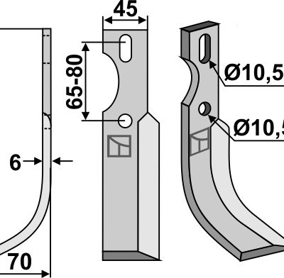 All-purpose Blade 230x45mm, left